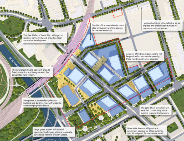 Site map for East Harbour Toronto